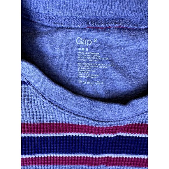 Gap Long Sleeve Striped Thermal Shirt - Men's Small - Gray - Gently Used - Picture 3 of 3